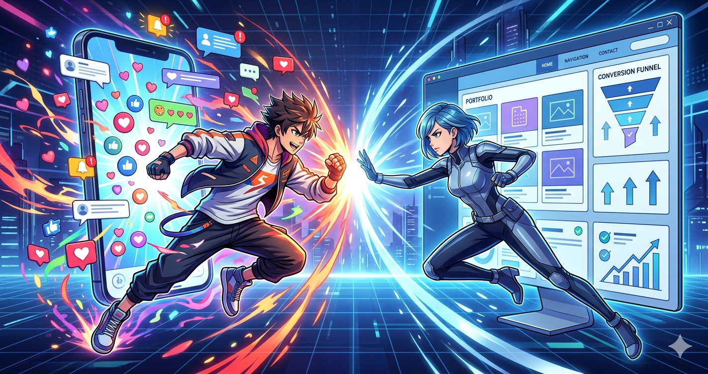 Redes sociales vs página web: ¿cuál necesitas realmente?